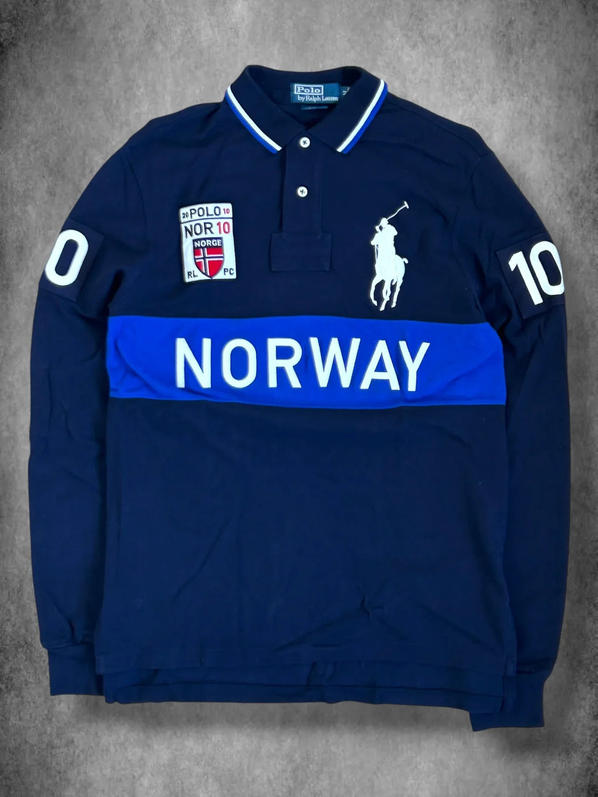 Polo Ralph Lauren Big Pony "NORWAY" Country Long Sleeve Polo