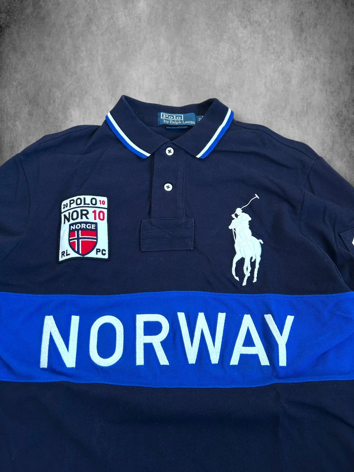 Polo Ralph Lauren Big Pony "NORWAY" Country Long Sleeve Polo